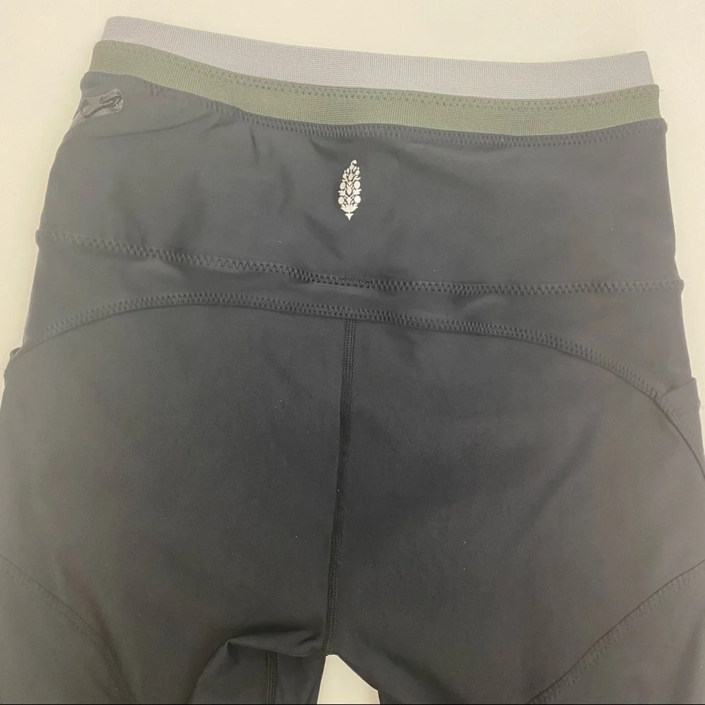 Free People Movement White Water Hybrid Leggings Black